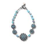 Multi-Color Beads & Larimar Necklace