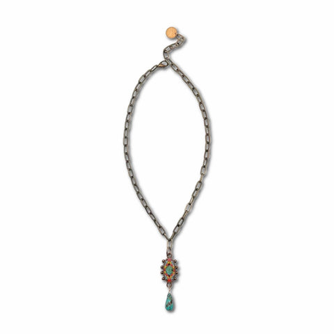 ColorFULL Necklace with Turquoise & Antiqued Brass