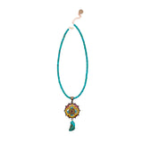 Czech Beads, Turquoise and Gold Flll Necklace