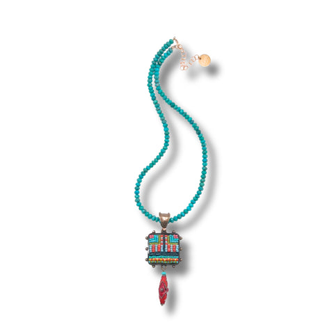 ColorFULL Necklace with Turquoise & Cloisonné