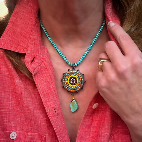 ColorFULL Necklace with Turquoise and Amber