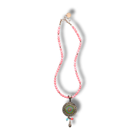 ColorFULL Necklace with Coral & Sleeping Beauty Turquoise