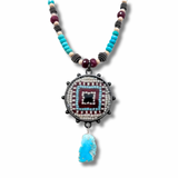 ColorFULL Necklace with Rubies and Sleeping Beauty Turquoise