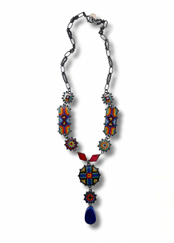 ColorFULL Necklace with Lapis and Czech Glass