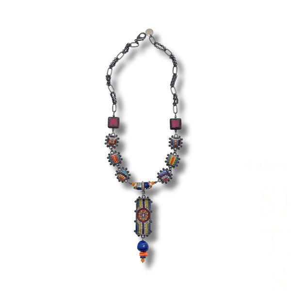 ColorFULL Necklace with Lapis and African Beads