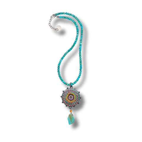 ColorFULL Necklace with Turquoise and Amber