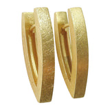 Brushed 18kt Gold Vermeil Earrings