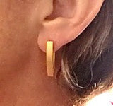 Brushed 18kt Gold Vermeil Earrings